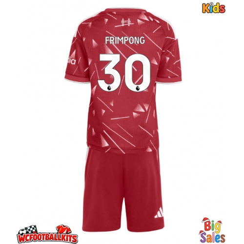 Liverpool Jeremie Frimpong #30 Replica Home Stadium Kit for Kids 2026-27 Short Sleeve (+ pants)